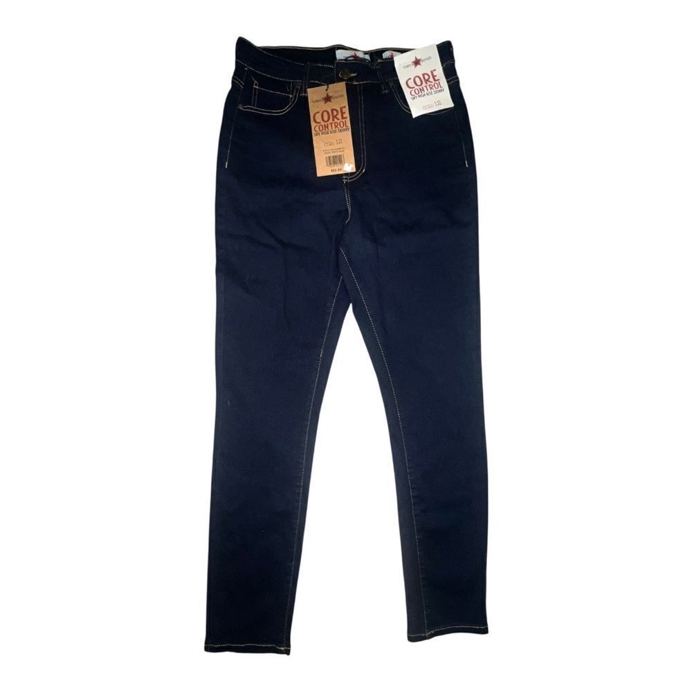 Vintage United Women's Core Control Sky High Rise Skinny Jeans Dark Rinse 12 NWT
